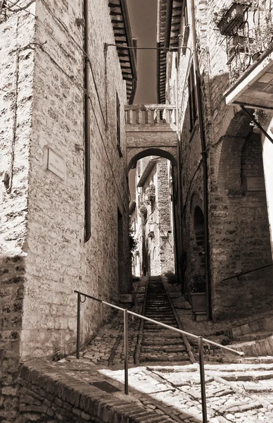 Folyosóját. Spello. Umbria régió. — Stock Fotó