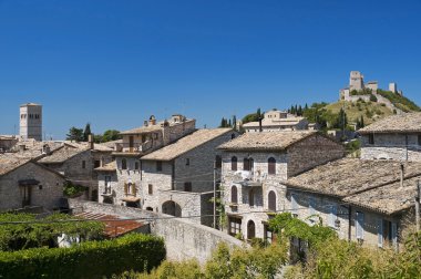 assisi panoramik manzaralı. Umbria.