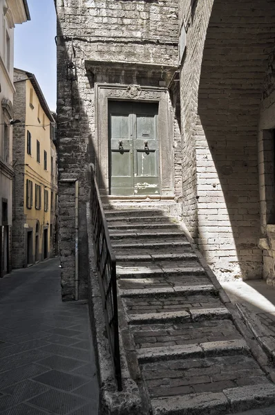 Historiska hus. Perugia. Umbrien. — Stockfoto
