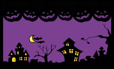 Halloween night. clipart