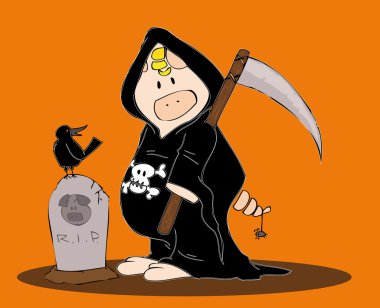 Halloween Reaper. clipart