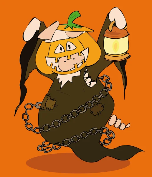 Halloween Jack-o'-lantern. — Stock Vector