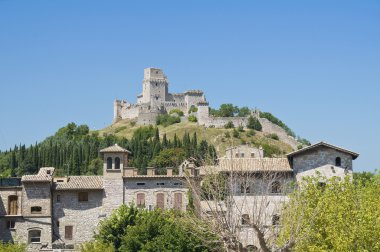 assisi panoramik manzaralı. Umbria.