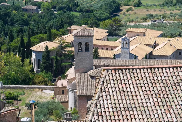 Assisi panoramik manzaralı. Umbria. — Stok fotoğraf