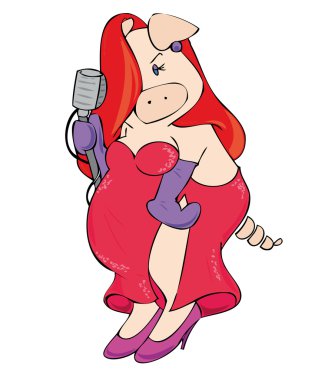 Singer Pig. clipart