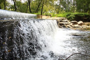 Small waterfall in a nature reserve clipart