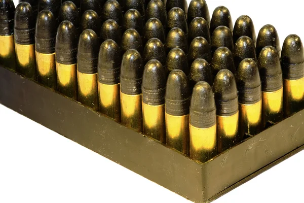 22 balas en una bandeja — Foto de Stock