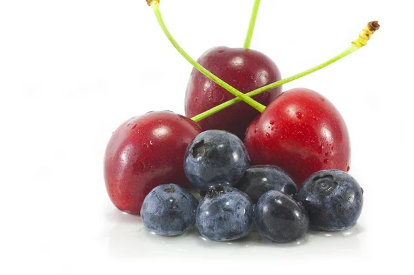 Blackberries and Cherries — Stock Photo, Image