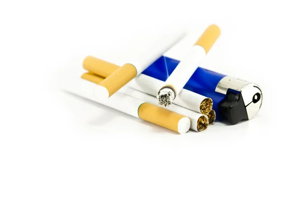 Palenie papierosów i lżejsze Zdjęcie Stockowe