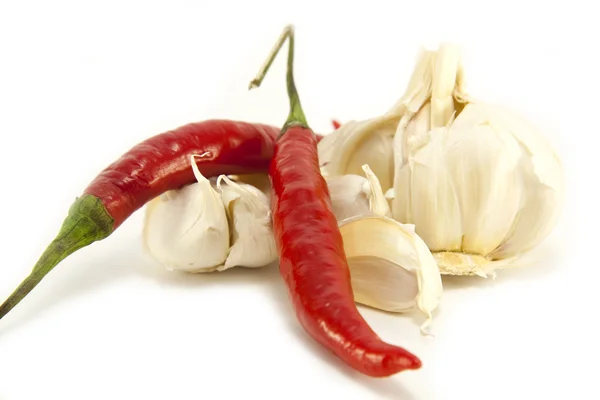 Spaanse peper en knoflook — Stockfoto
