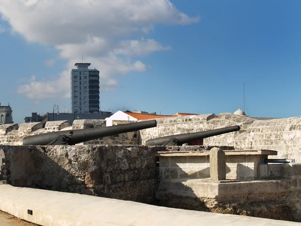 stock image Guns of Havana's quay.