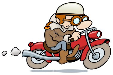 Vintage biker clipart