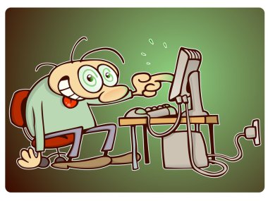 Computer Nerd clipart