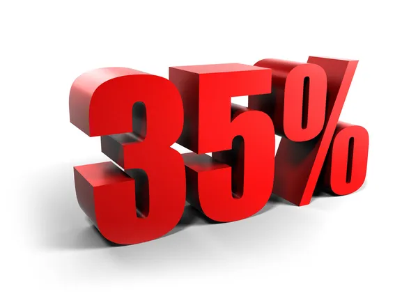 35 %-os harmincöt százaléka — Stock Fotó
