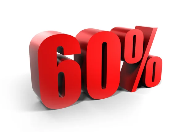 60% sessenta por cento — Fotografia de Stock