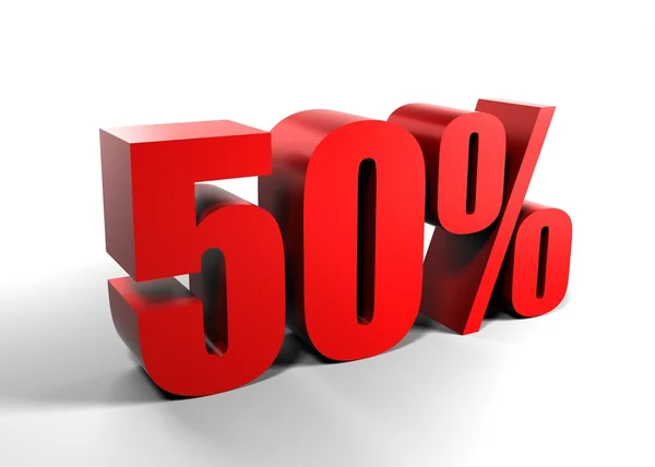 50 %-os ötven százalékkal — Stock Fotó