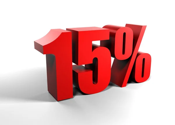 15% fifteen percent — Stock Photo, Image