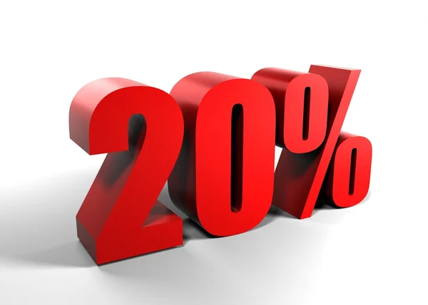 20% twenty percent — Stock Photo, Image