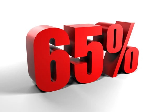 65% sesenta y cinco por ciento — Foto de Stock