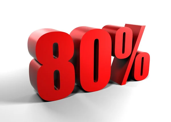 80% oitenta por cento — Fotografia de Stock