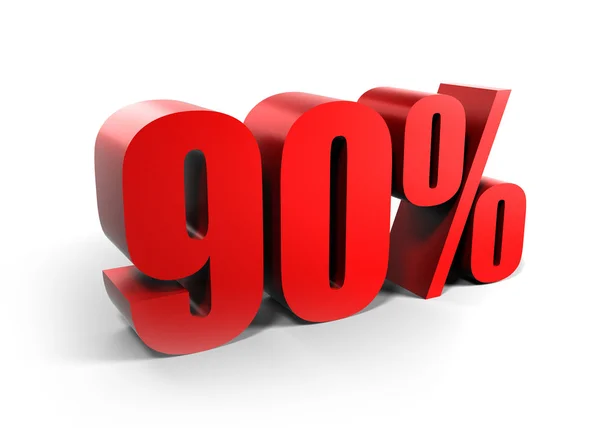 90% noventa por cento — Fotografia de Stock