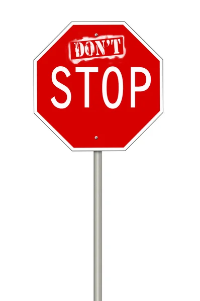Don't stop sign — Stock Photo, Image