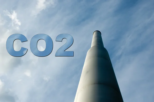 Smokestack with CO2 — Stock Photo, Image