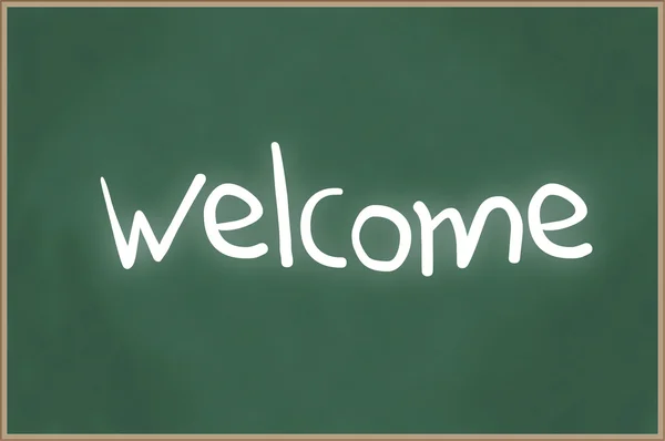 stock image Chalkboard with text welcome