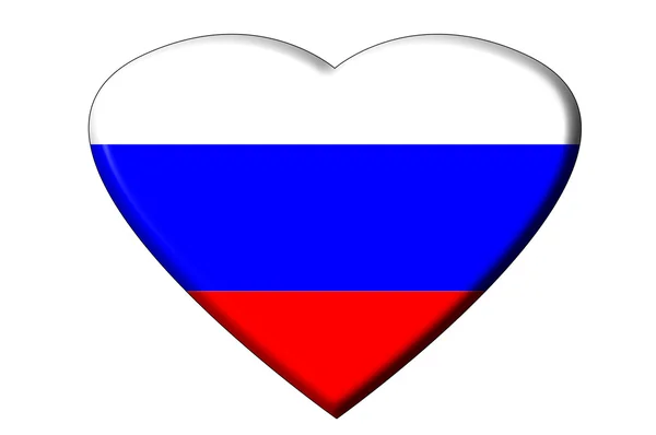 stock image Russian flag heart