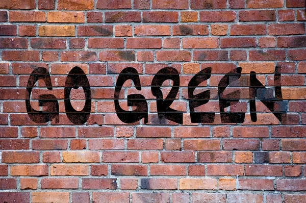 Go Green Grafitti lizenzfreie Stockfotos