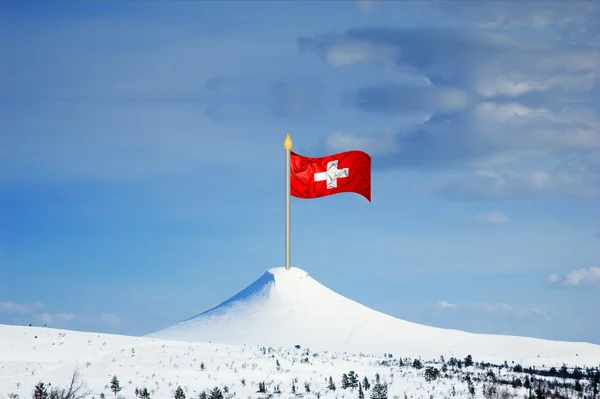 Флаг Швейцарии Стоковое Изображение