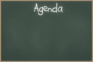 Chalkboard with text Agenda clipart