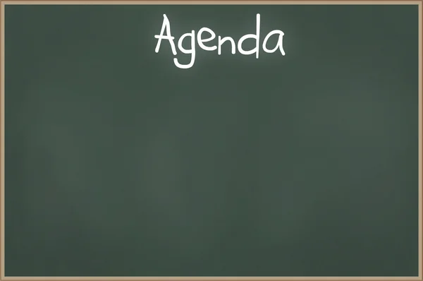 Chalkboard with text Agenda — Stock Photo, Image