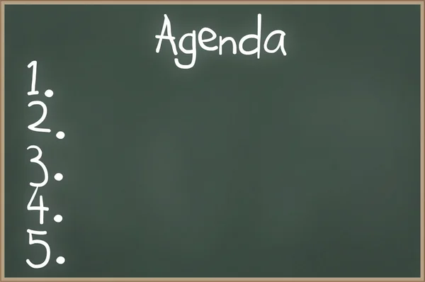 Chalkboard com texto Agenda — Fotografia de Stock
