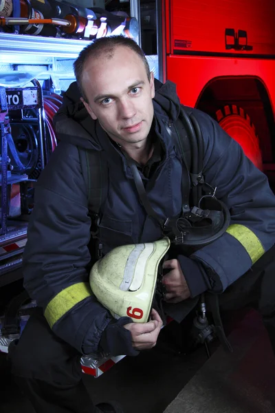 Portret strażak — Zdjęcie stockowe
