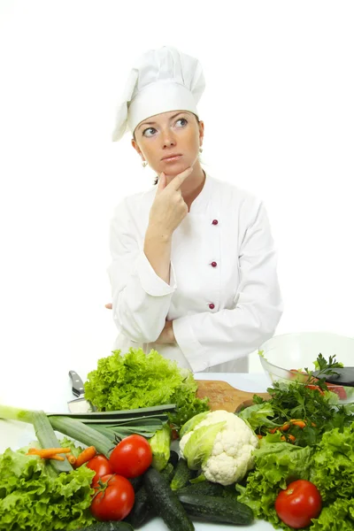 Kucharz atrakcyjna kobieta — Zdjęcie stockowe