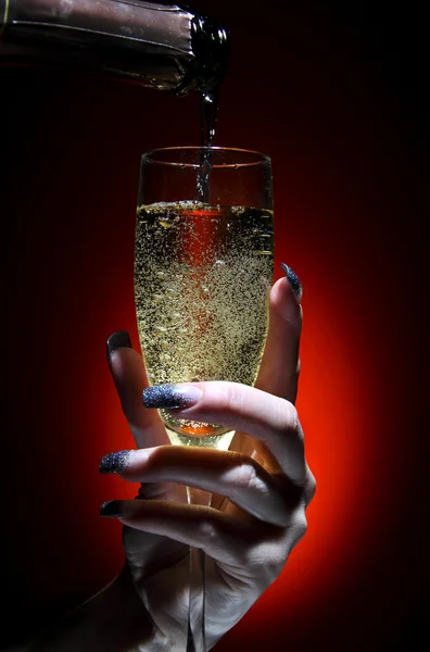 香槟浇对玻璃 免版税图库图片