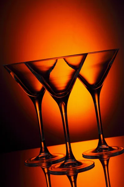 Prázdné martini sklo Stock Snímky