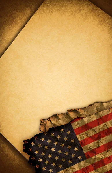Bandera de EE.UU. y papel viejo —  Fotos de Stock