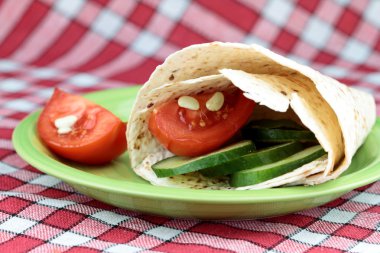 Vegetarian wrap clipart