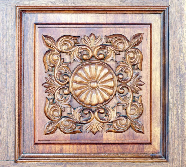 Ornamento in legno intagliato Foto Stock