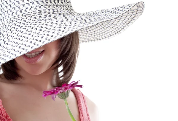 stock image The girl in a hat