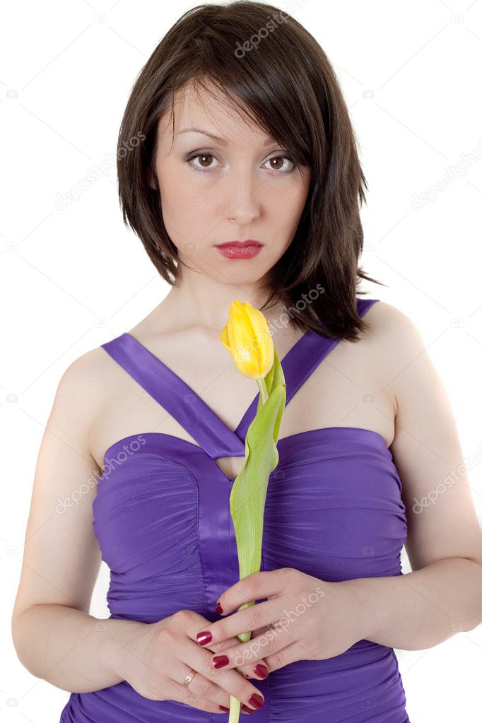 Girl with a yellow flower