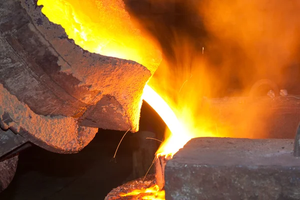 Molten hot steel — Stock Photo, Image