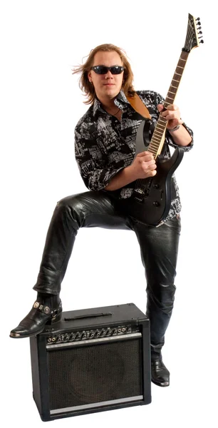 Guitarrista a tocar — Fotografia de Stock
