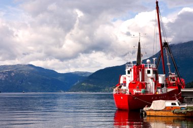 Ship at the pier. clipart