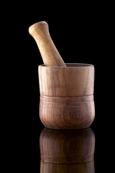 Wooden Mortar and Pestle — Stock Photo, Image