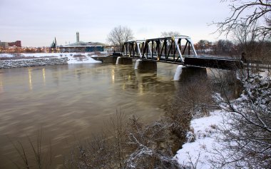 High Water in Brantford, Ontario, Canada clipart