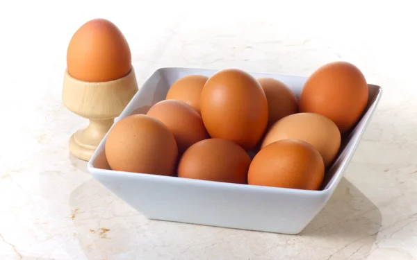Barna bio tojást — Stock Fotó
