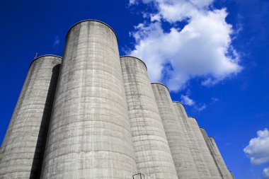 Silos and Sky clipart